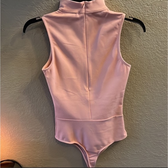 Lulus Dusty Pink Choker Bodysuit - Picture 3 of 7